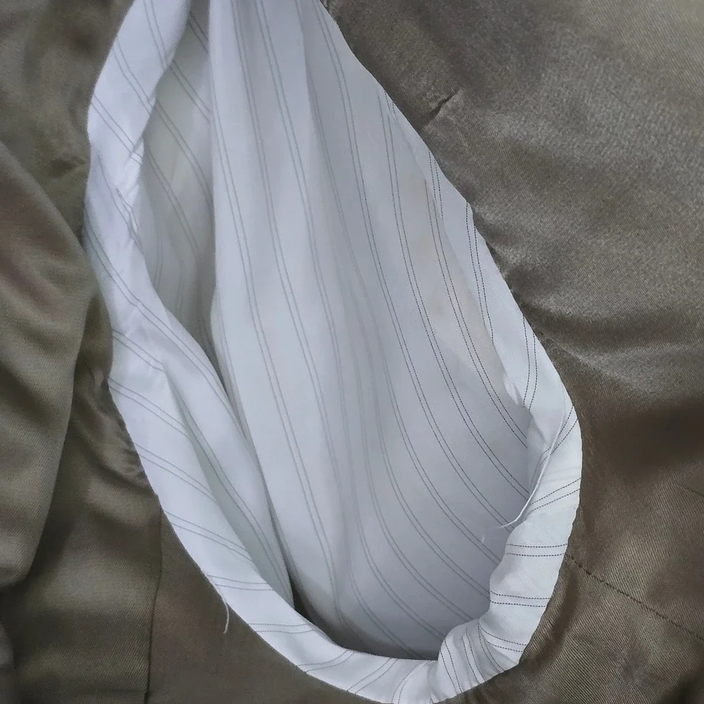 Chaps 46R Sport Coat Blazer‎ Tan Taupe Textured Weave 2 Button Flap Pockets